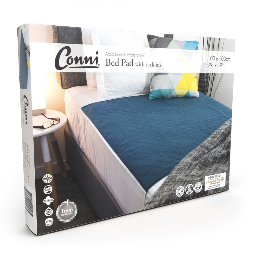 , Conni Reusable Bed Pad with tuck-ins (100cmx100cm), 