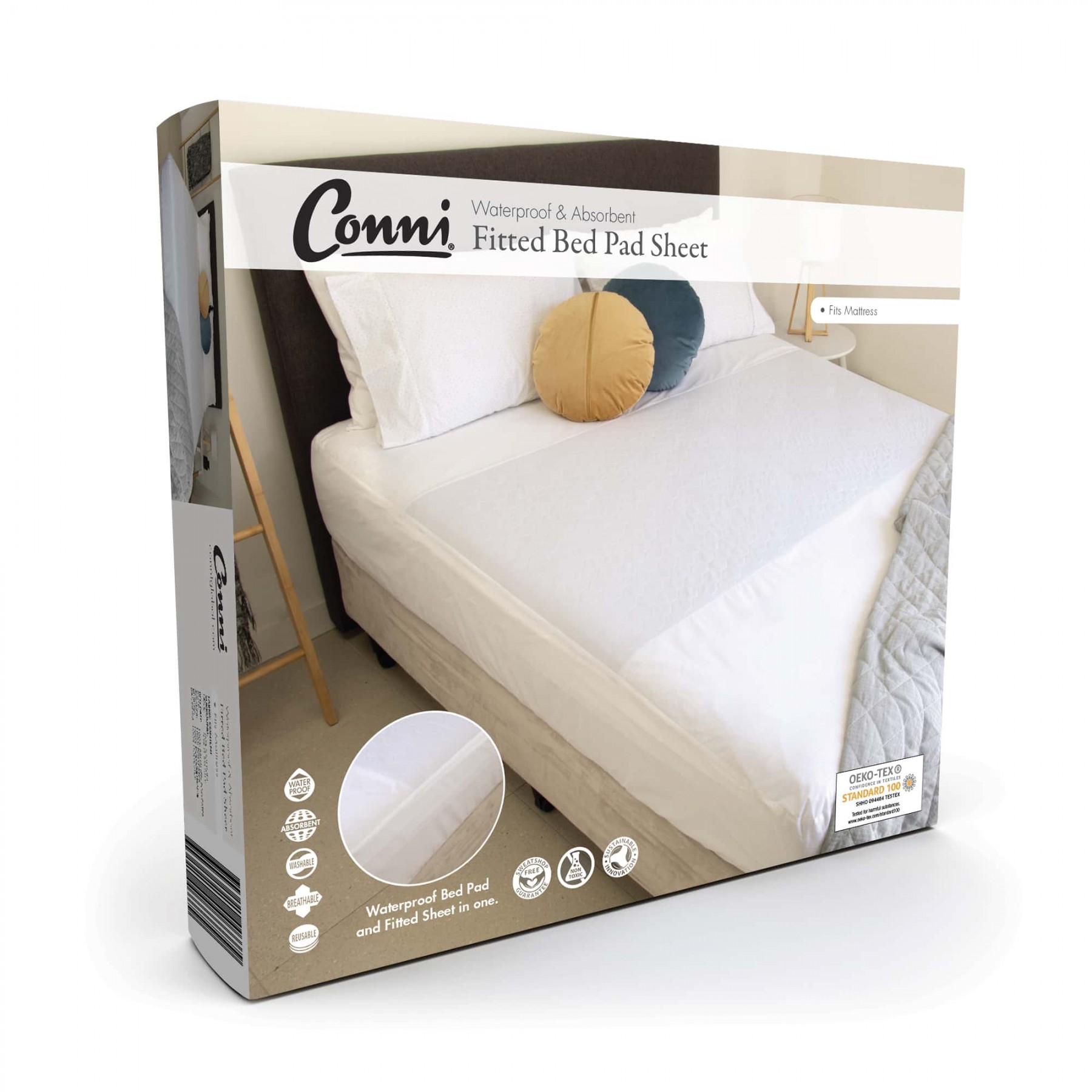 , Conni Fitted Bed Pad Sheet, 